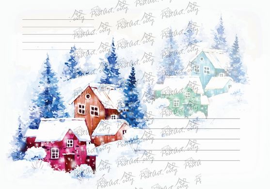 Envelope "Winter houses"